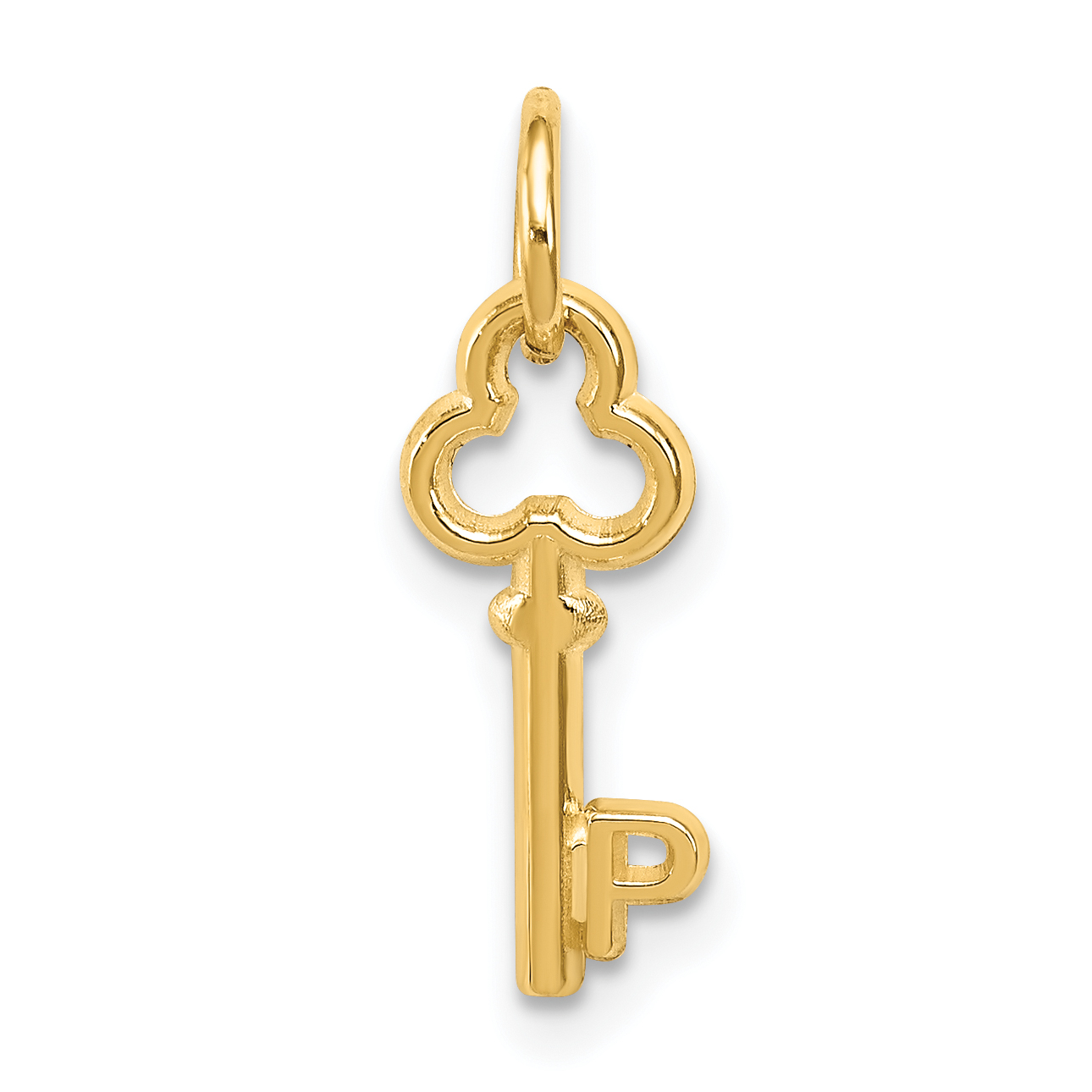 14k Key Letter P Initial Charm (K3442P)