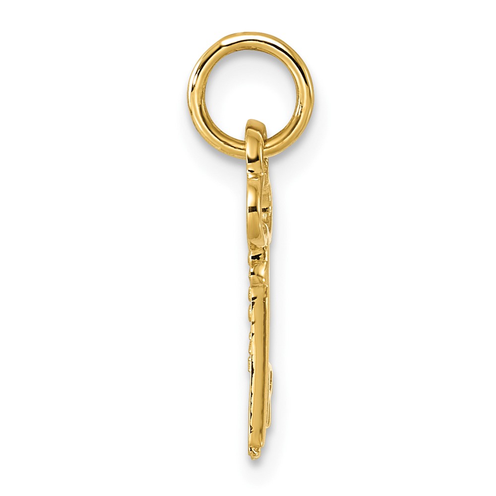14k Key Letter R Initial Charm (K3442R)