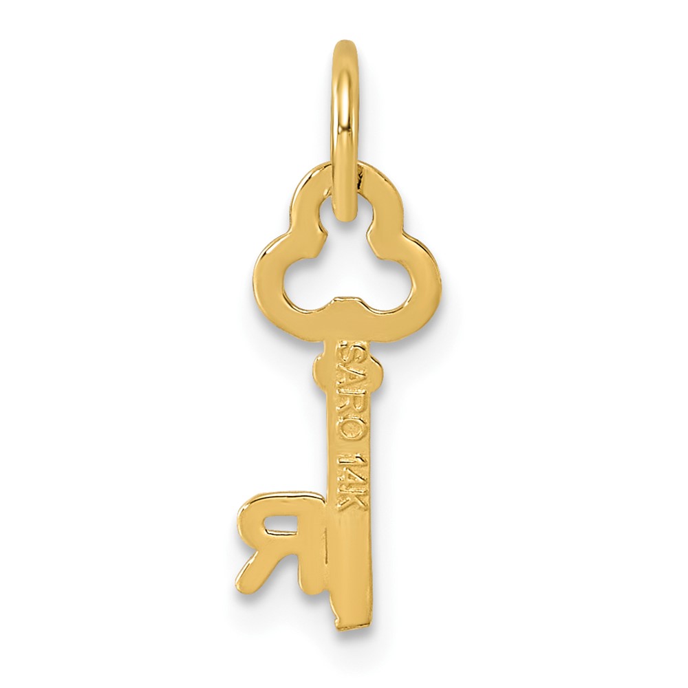 14k Key Letter R Initial Charm (K3442R)