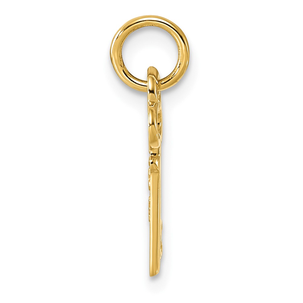 14k Key Letter S Initial Charm (K3442S)