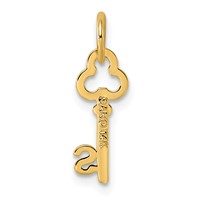 14K Yellow Gold Key Letter S Initial Charm view 3