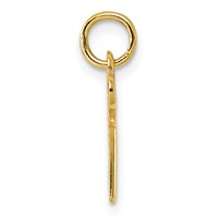 14K Yellow Gold Key Letter T Initial Charm view 2