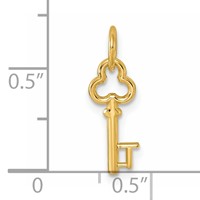 14K Yellow Gold Key Letter T Initial Charm view 4