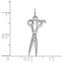 14K White Gold Scissors Charm view 3