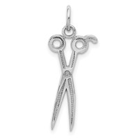 14K White Gold Scissors Charm view 1