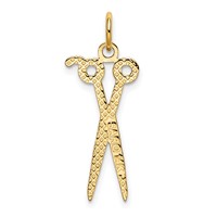 14K Yellow Gold Scissors Charm view 3
