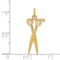 14K Yellow Gold Scissors Charm view 4