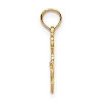 14K Yellow Gold Artists Paint Palette Charm view 2