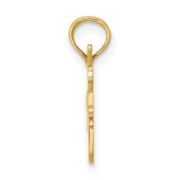 14K Yellow Gold I Heart Dancing Charm with Dancer view 2