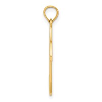 14K Yellow Gold Scroll Design Music Note Charm view 2