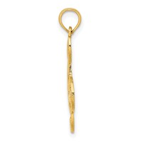 14K Textured Treble Clef Charm view 2