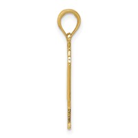 14K Yellow Gold Baby Grand Piano Pendant view 2