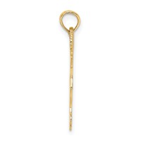 14K Yellow Gold Cheerleader Charm with Pom-Poms view 2