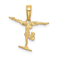 14K Yellow Gold Gymnastics Pendant view 3