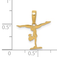 14K Yellow Gold Gymnastics Pendant view 4