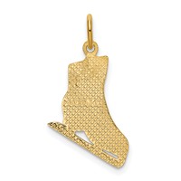 14K Yellow Gold Figure Skate Charm view 3