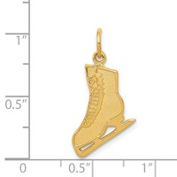 14K Yellow Gold Figure Skate Charm view 4