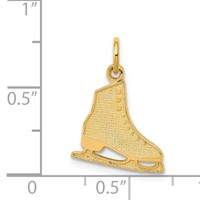 14K Yellow Gold Figure Skate Charm view 4