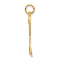 14K Yellow Gold Ski Poles Charm view 2