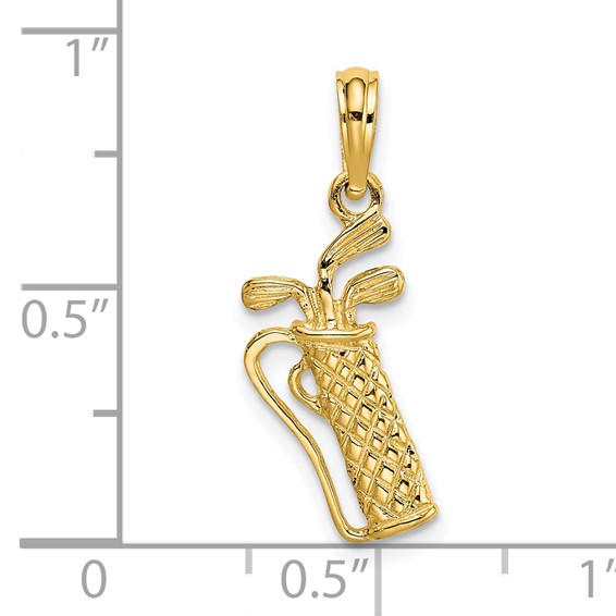 Gold Polished Golf Pendants