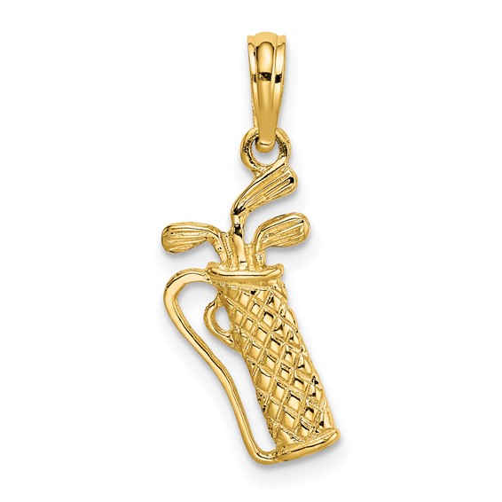 Gold Polished Golf Pendants