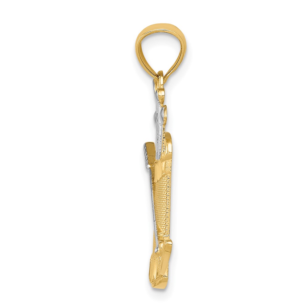14k and Rhodium Golf Bag Pendant (K3551)