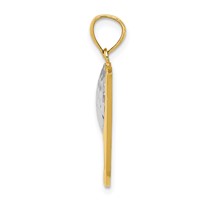 14K and White Rhodium Golf Club and Ball Pendant view 2