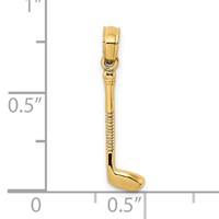 14K Yellow Gold 3-D Golf Club Charm view 3
