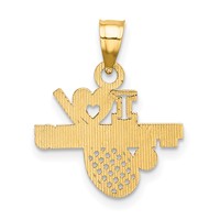 14K I Heart Tennis Charm view 4