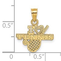14K I Heart Tennis Charm view 3