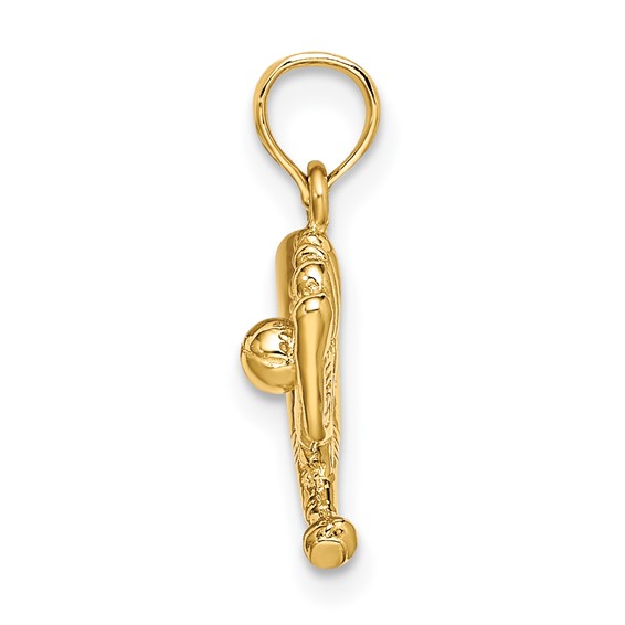 14K Baseball/Bat/Glove Charm
