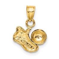 14K Yellow Gold Soccer Ball Charm with Shoe view 4