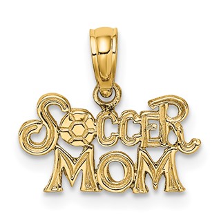 Gold Polished Soccer Pendants