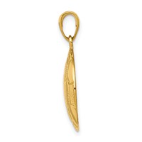 14K Yellow Gold Large Domed Soccer Ball Pendant view 2