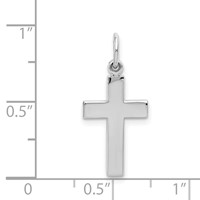 14K White Gold Cross Pendant view 4
