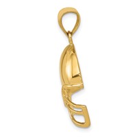 14K Football Helmet Pendant view 2