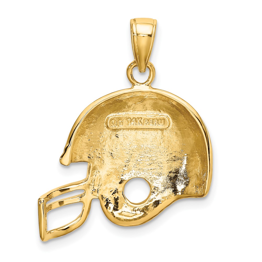 14k Football Helmet Pendant (K3602)