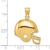 14K Football Helmet Pendant view 4