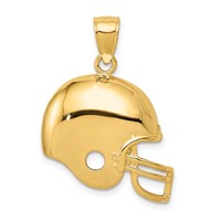 14K Football Helmet Pendant view 1