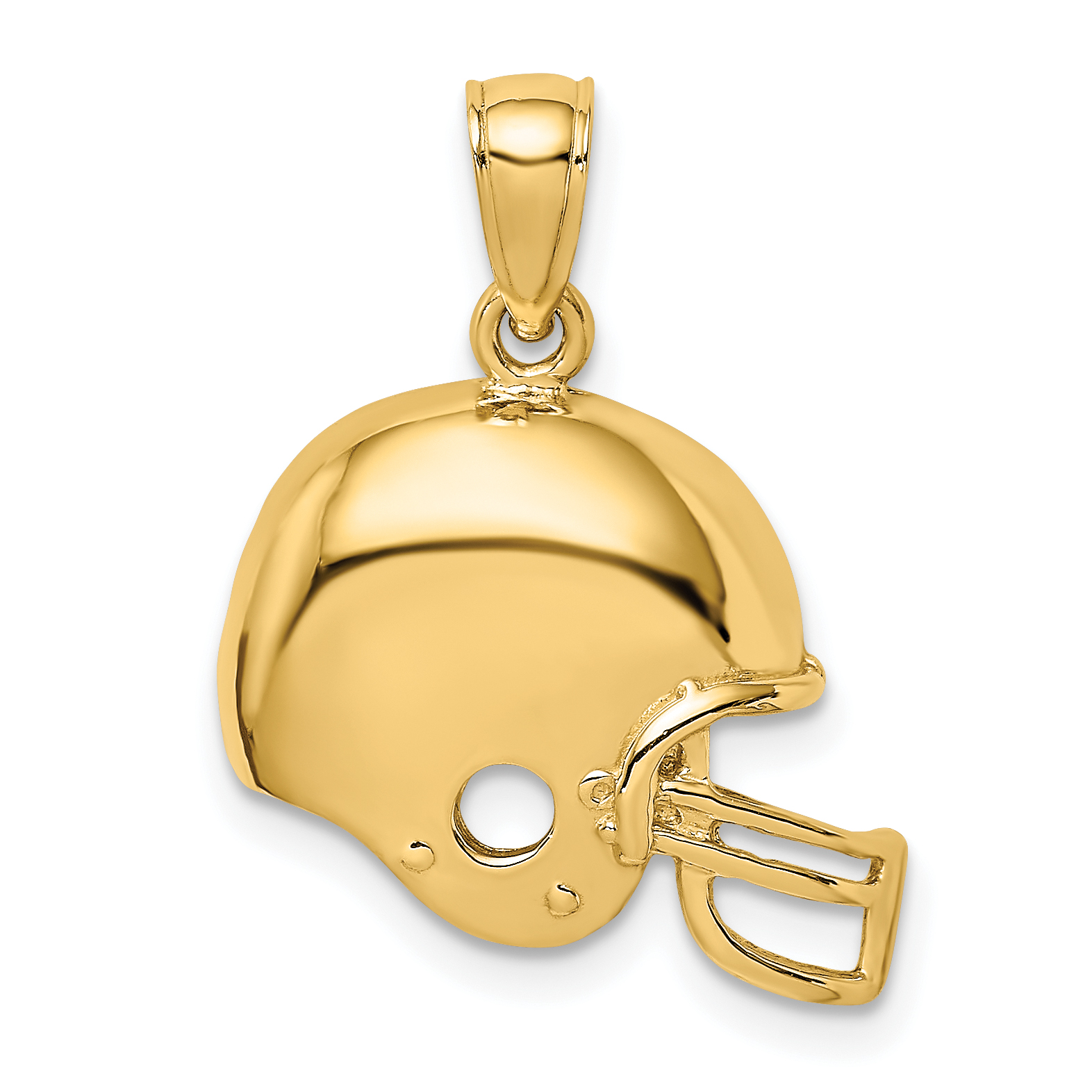 14k Football Helmet Charm (K3603)