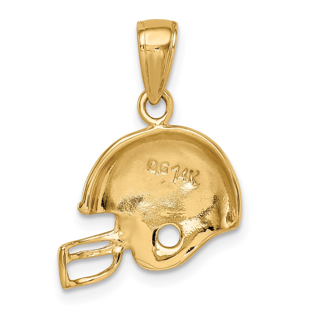 14k Football Helmet Pendant (K3604)
