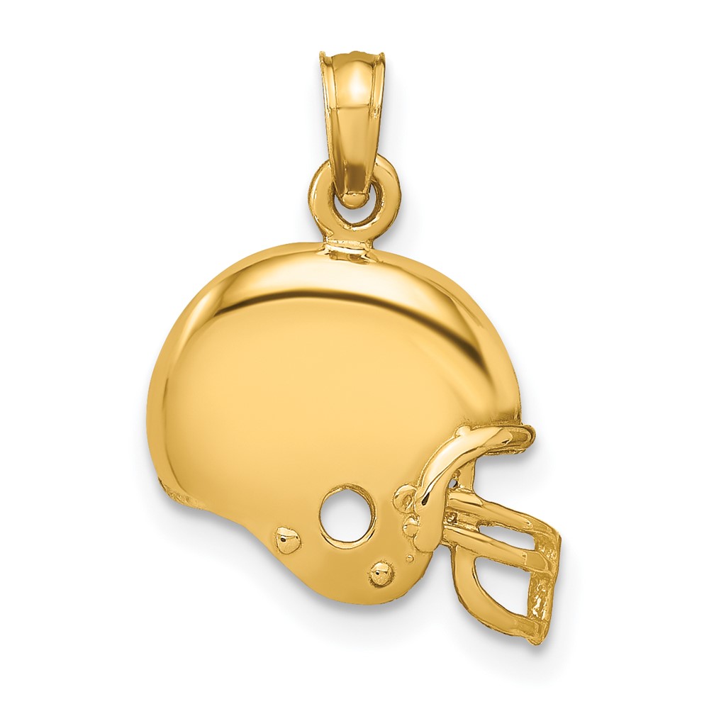 14k Football Helmet Pendant (K3604)