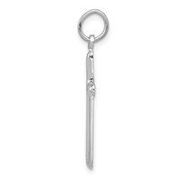 14K White Gold Cross Pendant view 2