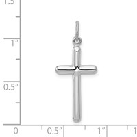 14K White Gold Cross Pendant view 4