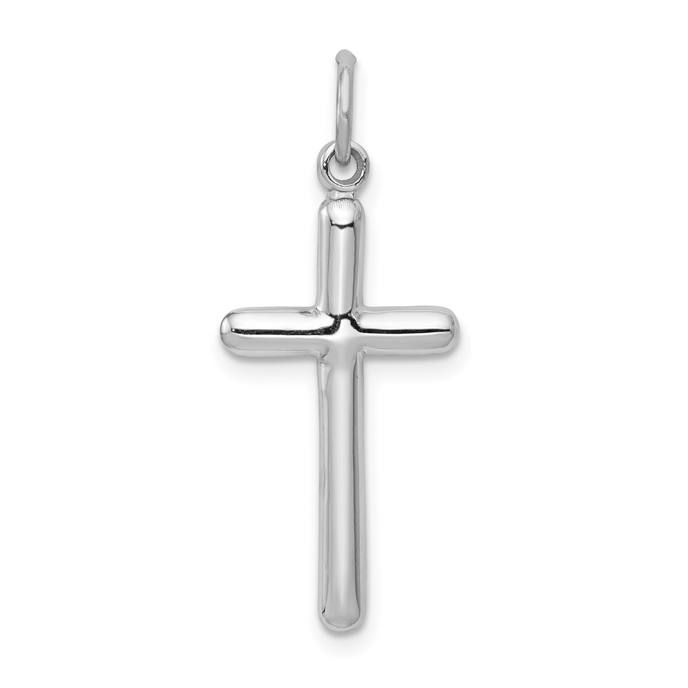 14K White Gold Cross Pendant