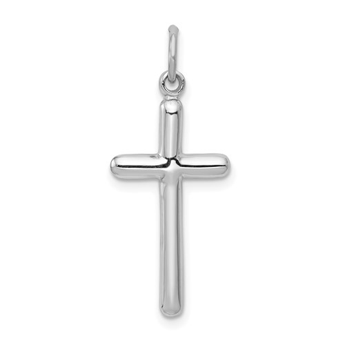 14K White Gold Cross Pendant