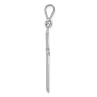 14K White Gold Cross Pendant view 2