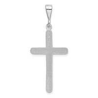 14K White Gold Cross Pendant view 3