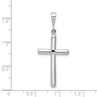 14K White Gold Cross Pendant view 4