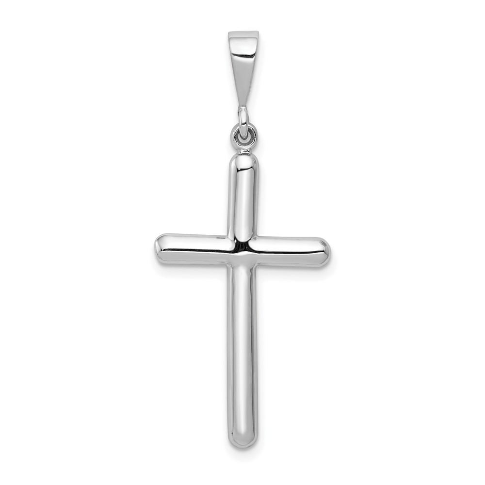 14K White Gold Cross Pendant